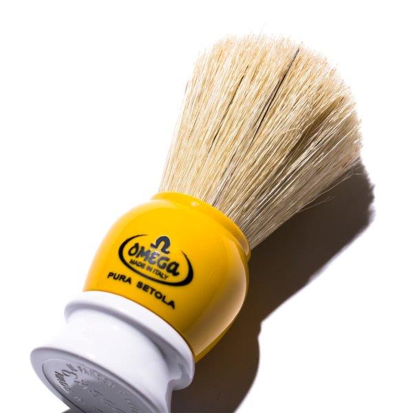 Hisopo Afeitar Blanco Amarillo Omega